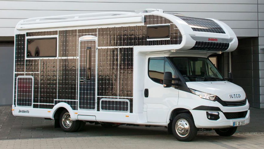 Das Elektro-Wohnmobil mit Solarpaneelen