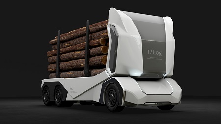 Einride präsentiert autonom fahrenden E-Langholztransporter T-log