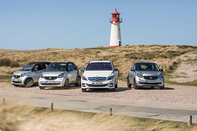 Mercedes startet Elektroauto-Verleih auf Sylt 