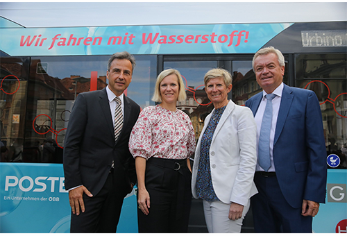 Emissionsfreier Wasserstoffbus für eine Woche in Graz und Umgebung im Einsatz